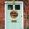 Fall Pumpkin Sunflower Front Door Welcome Hanger – 12"x12" Rustic Autumn Thanksgiving Farmhouse Decoration, Round Wooden Hanging Plaque for Home, Porch, Wall (Welcome Fall Pumpkin Sunflower)